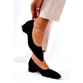 SEA Klasické dámské lodičky semišové černé Rheya černá 2