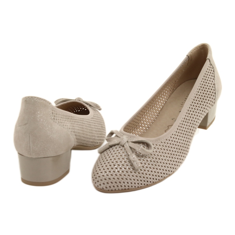 Dámské lodičky Caprice 22500-28 béžové béžový stříbro 5
