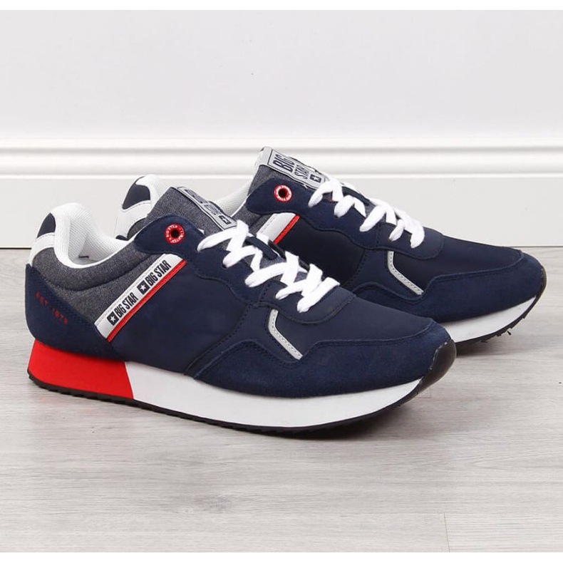 Sportovní boty Big Star M JJ174146 tmavě modrá námořnická modrá šedá 1