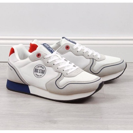 Sportovní boty Big Star M JJ174141 bílé bílý šedá 1