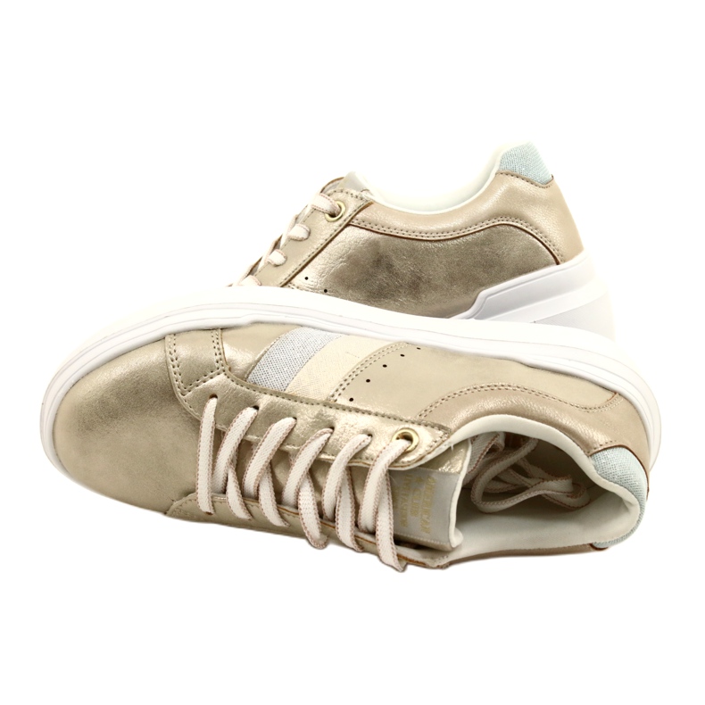 American Club Dámské sportovní tenisky na tlustém podešve zlatém americkém klubu RH68/22 zlatý 4