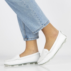 Dámské kožené mokasíny Filippo DP2037 White bílý 5
