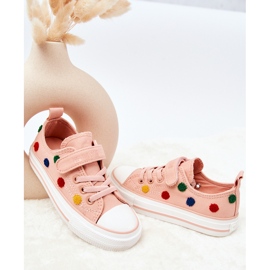 Dětské tenisky na suchý zip Big Star JJ374054 Růžové růžový 2