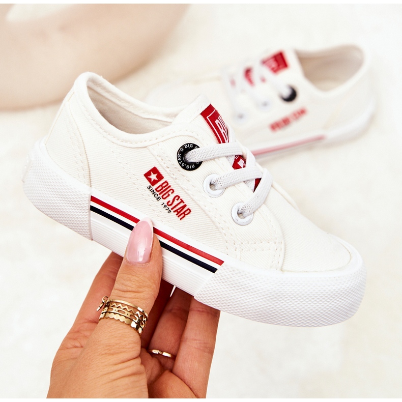 Nazouvací Big Star JJ374165 Bílé tenisky bílý bílý 1