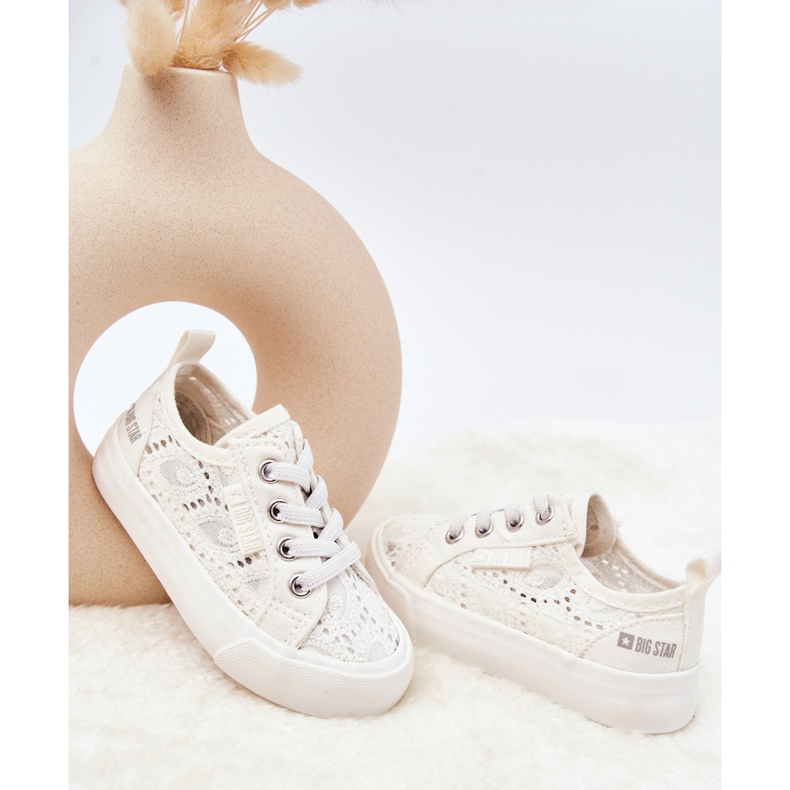 Prolamované tenisky Big Star JJ374134 Bílé bílý 2