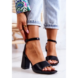 FJ1 Kožené Sandály Na Baru černá Estrella černý 1