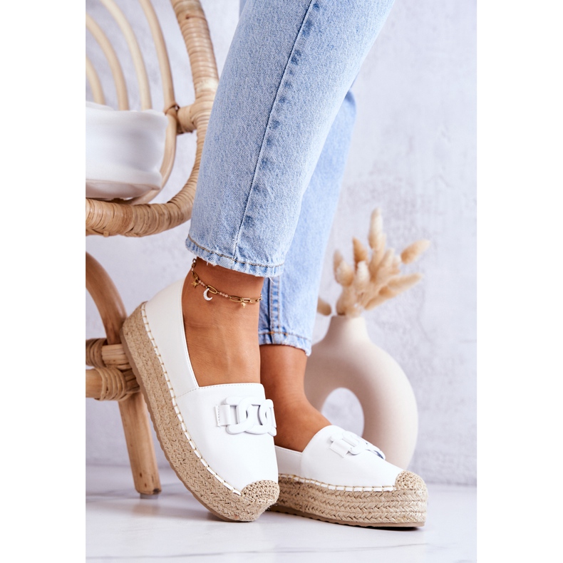 FB2 Klasické Espadrilky Na Bílém Platformě Julianne bílý 1