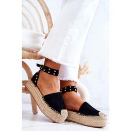 FB2 Black Lillian Espadrilky Sandály s tryskami černá 1