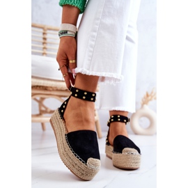 FB2 Black Lillian Espadrilky Sandály s tryskami černá 2