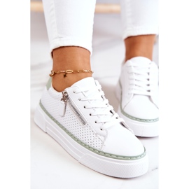 FB2 Sportovní Boty Na Bílé A Zelené Platformě Louisa bílý zelená 1