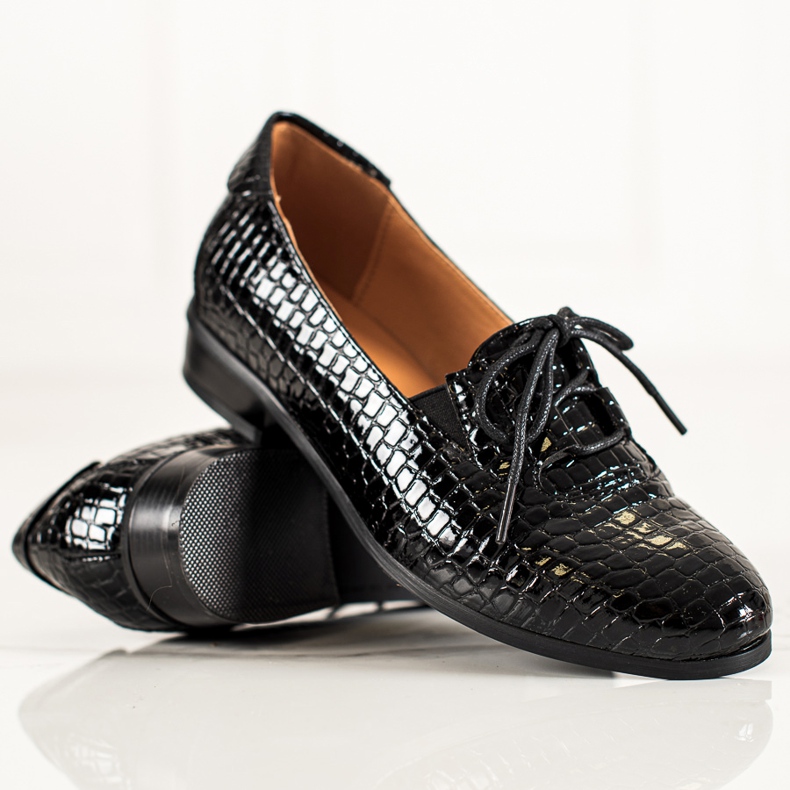 W. Potocki Elegantní šněrovací boty Potocki černý 1