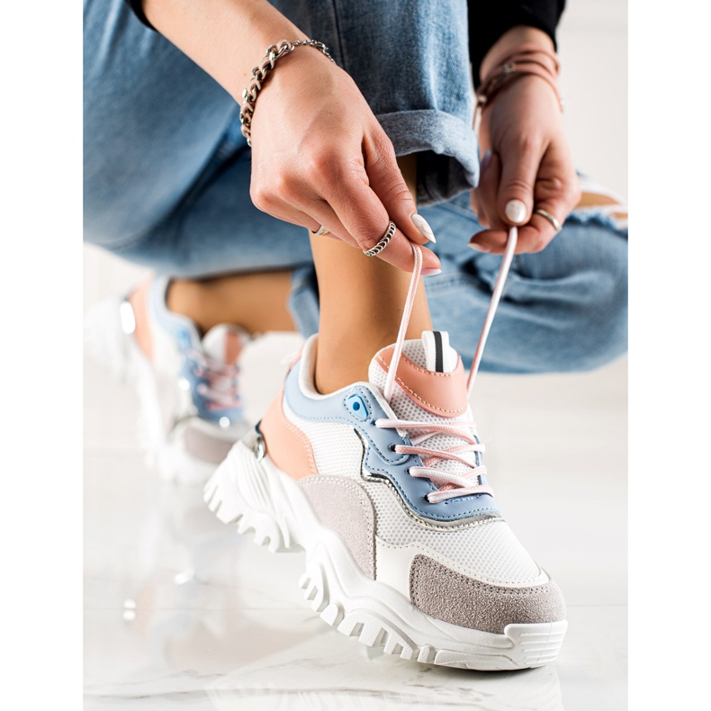 TRENDI Módní tenisky bílý vícebarevný 1