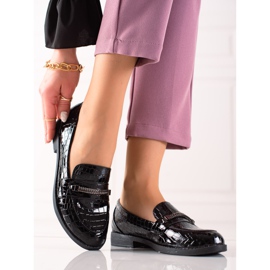 TRENDI Elegantní lakované boty černý 1