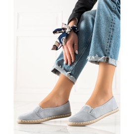 TRENDI Ležérní kluzké espadrilky šedá 2