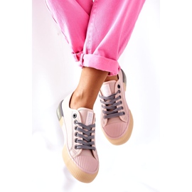 Dámské kožené tenisky Big Star II274133 růžové růžový 4