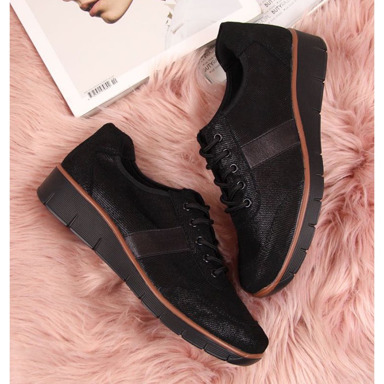 Kožené boty na klínku Filippo W PAW68A černé černá 2