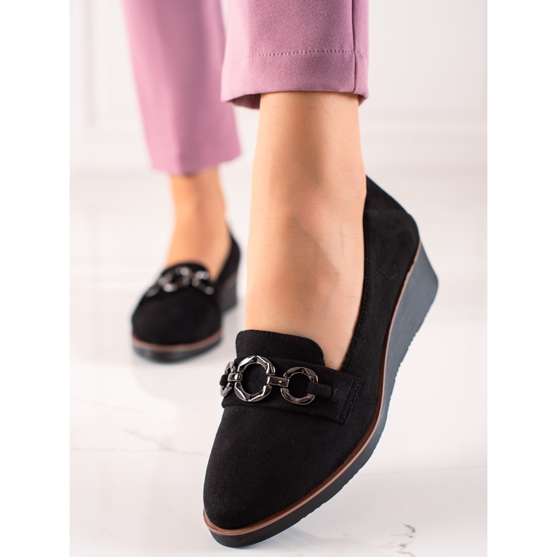 Semišové boty VINCEZA černý 1