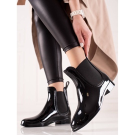 TRENDI Lakované galoše černý 1