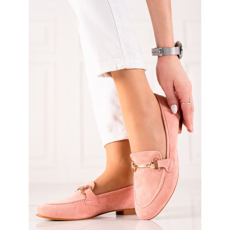 Seastar Mokasíny Se Zlatou Dekorací růžový 1