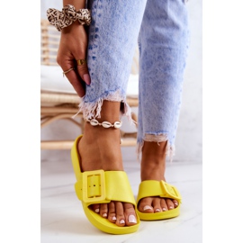 Dámské pantofle Big Star s přezkou FF274A392 Žlutá 1