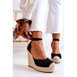 FM1 Nemeira černé Espadrilky Na Klínu černý 2