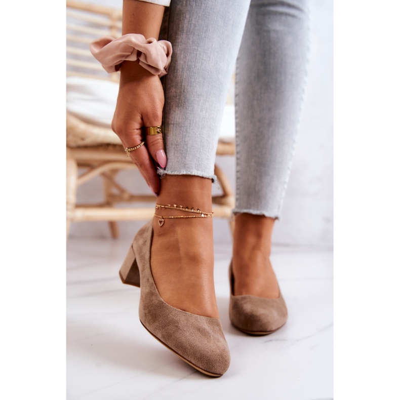 Semišové lodičky Na Baru Sergio Leone PB291 Béžová béžový 2