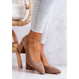 Semišové lodičky Sergio Leone PB411 Béžová hnědý 1