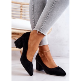 Semišové lodičky Sergio Leone PB411 Black černá 2