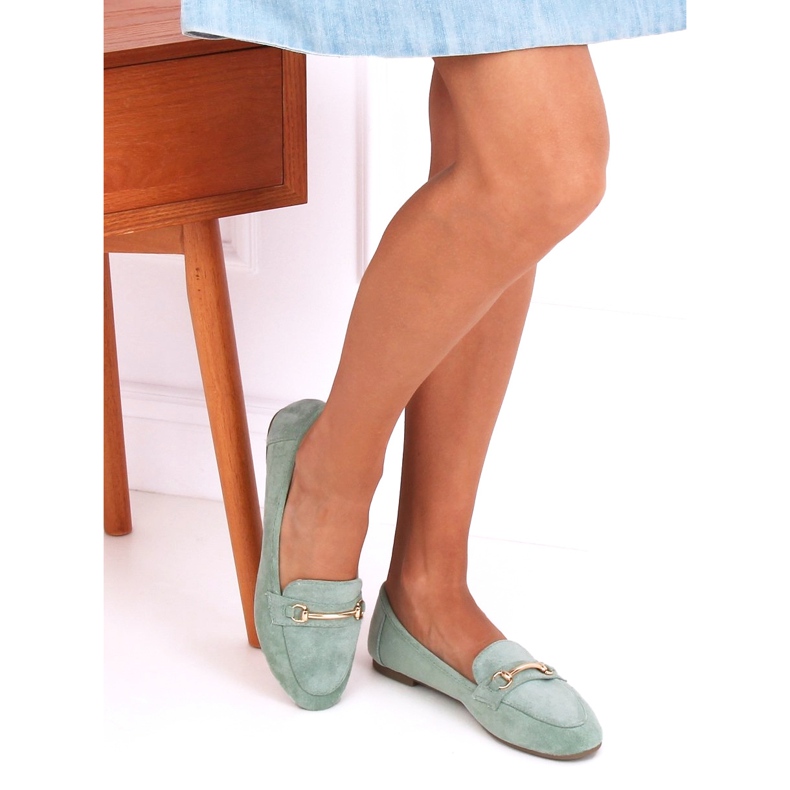 Zelené dámské mokasíny 88-385 zelené zelená 1