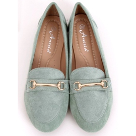 Zelené dámské mokasíny 88-385 zelené zelený 2