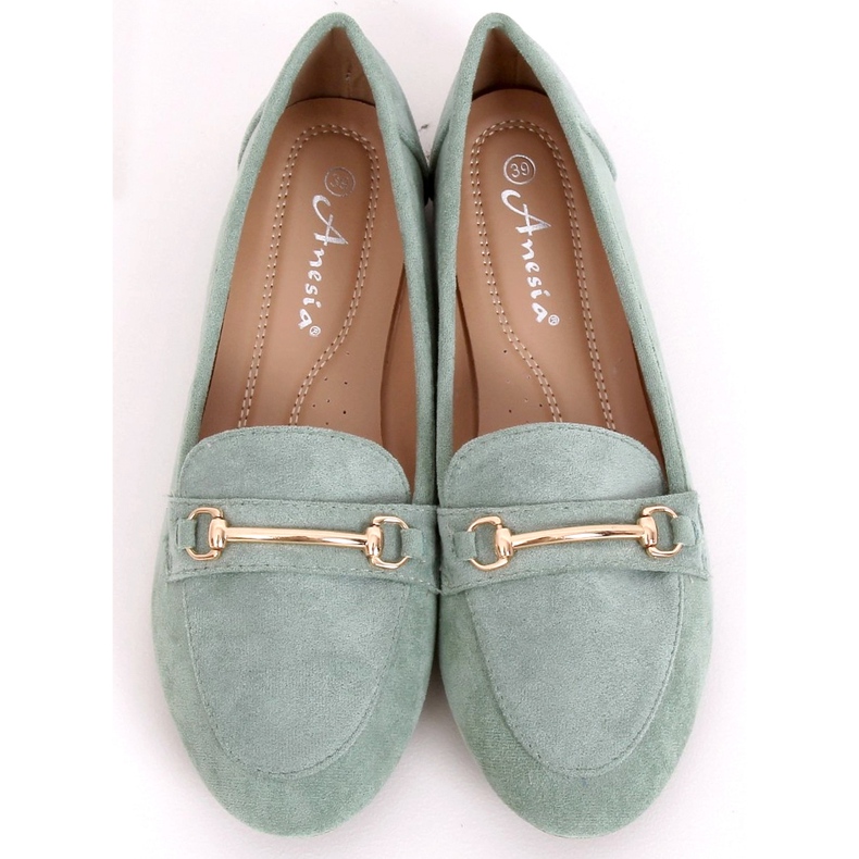 Zelené dámské mokasíny 88-385 zelené zelená 2