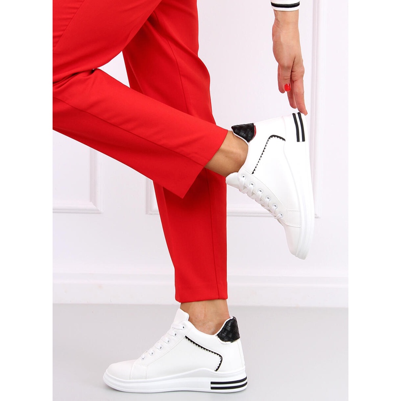 Tenisky na skrytém klínku Izumi WHITE / BLACK bílý černá 2