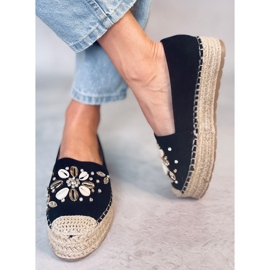 Manami Black shell espadrilky černá 2