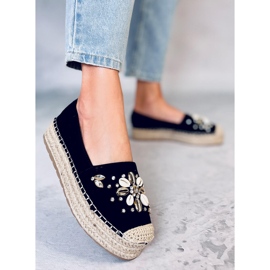 Manami Black shell espadrilky černá 3