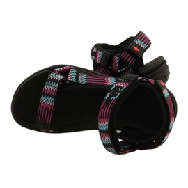 Sportovní sandály s pěnovou vložkou Lee Cooper LCW-22-34-0948L černý růžový zelený 5