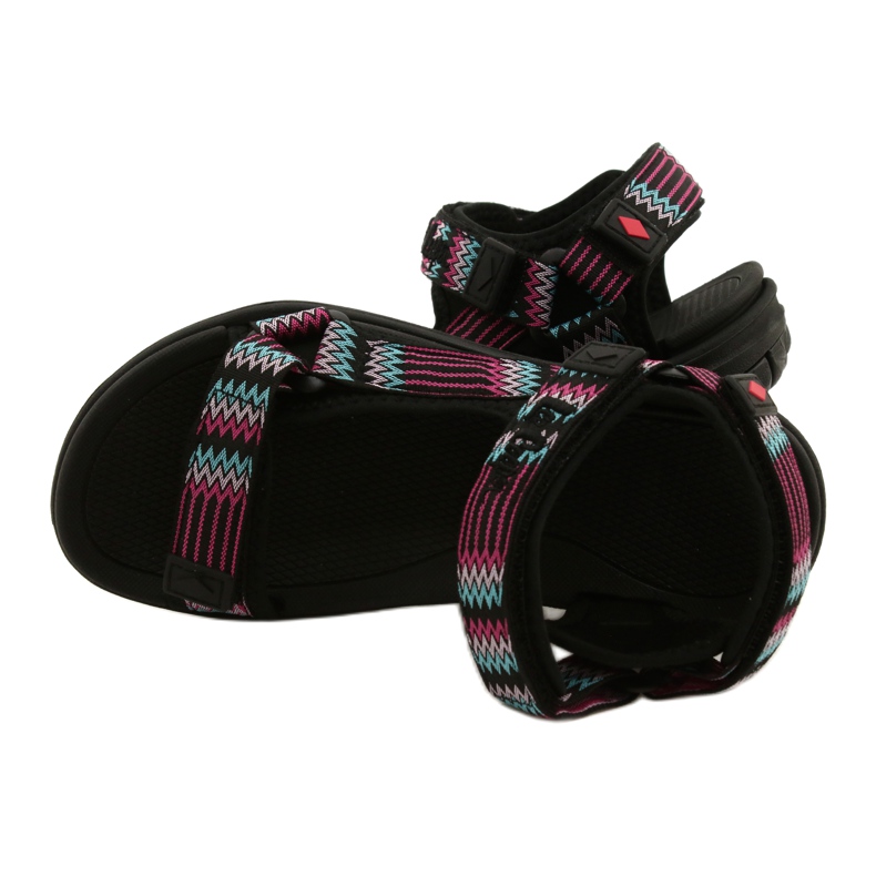 Sportovní sandály s pěnovou vložkou Lee Cooper LCW-22-34-0948L černý růžový zelený 5