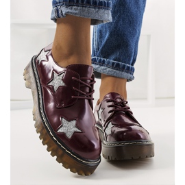 Kaštanové boty s hvězdami Starl červené vícebarevný 1