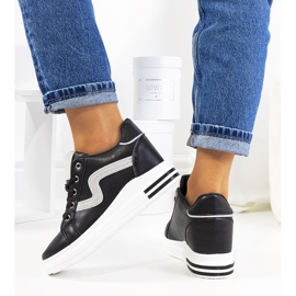 Černé tenisky na klínu Piazza černá 2