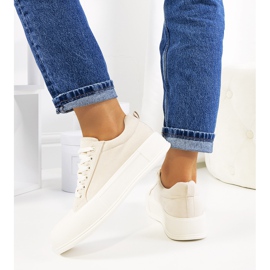 Béžové tenisky na platformě Babbete béžový 1