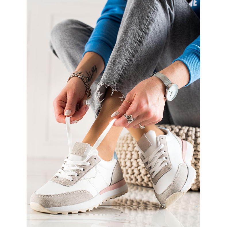 TRENDI Barevné sportovní boty bílý vícebarevný 1