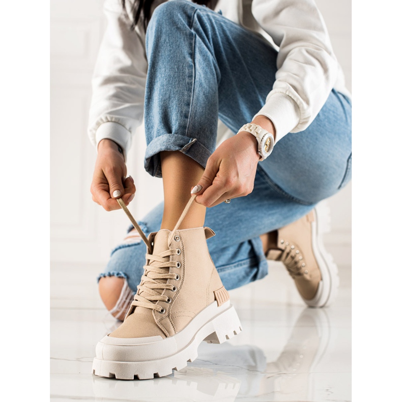 Seastar Vysoké Tenisky Na Platformě béžový 1