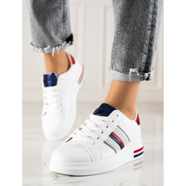 TRENDI Ležérní bílé sportovní boty bílý 2