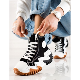 TRENDI Černé tenisky Módní tenisky černý 1