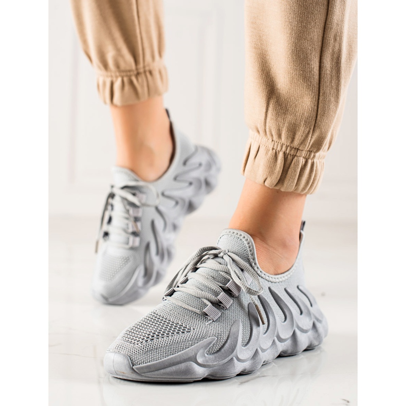 TRENDI Šedé módní tenisky šedá 1