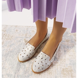 Amandiny šedé prolamované baleríny stříbrný šedá 1