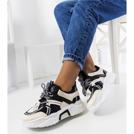 Černé dámské tenisky Delois béžový 1