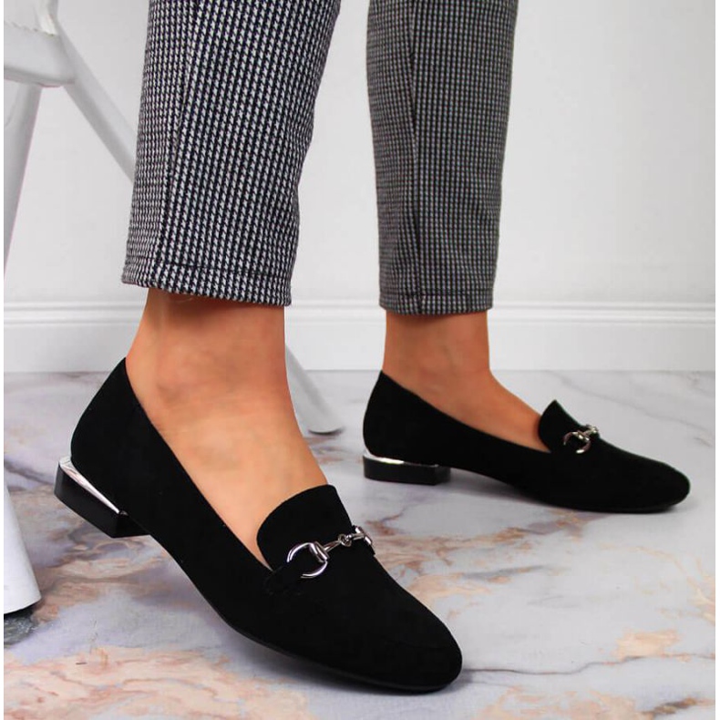 Černé mokasínové boty s dekorací Sergio Leone W SK360 černá 2