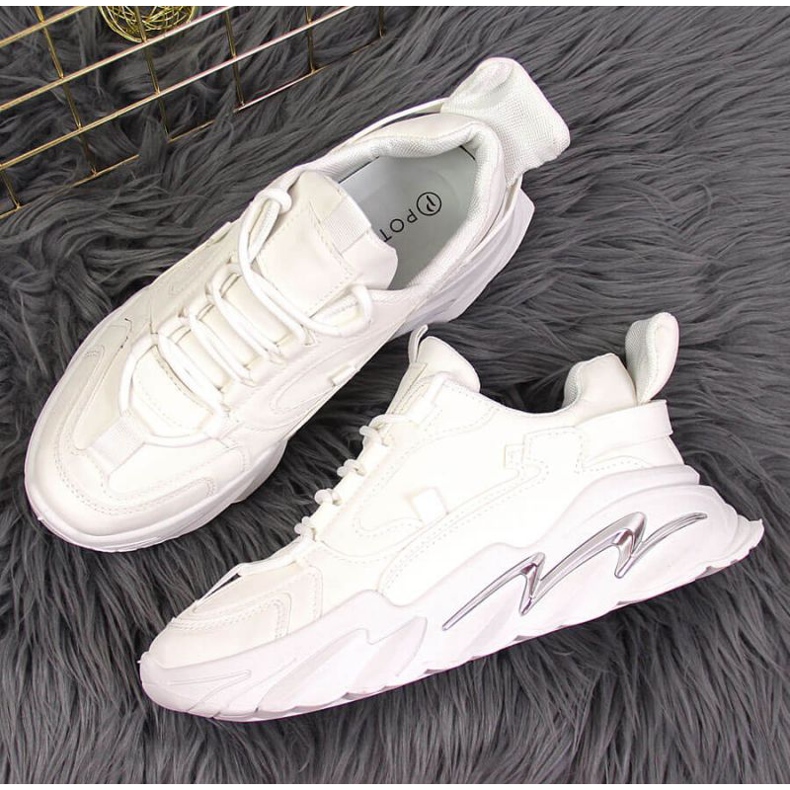 Tenisky na platformě Potocki W WOL54 bílé bílý 2