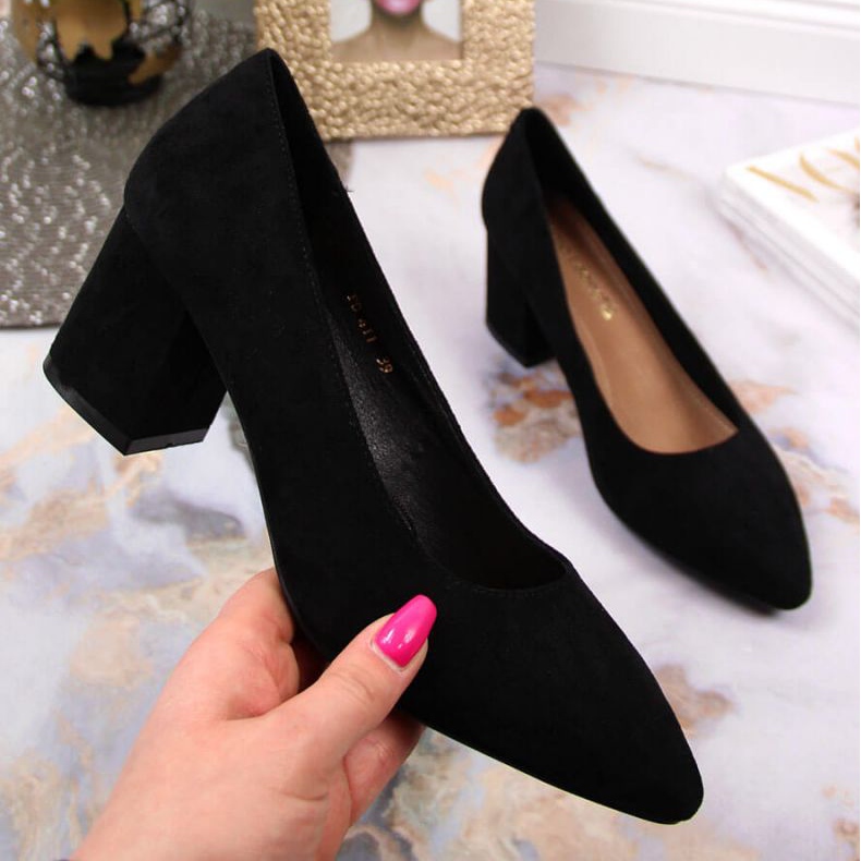 Lodičky na vysokém podpatku Sergio Leone W SK358A černé černá 1