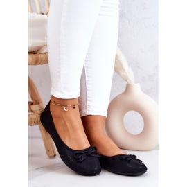 Klasické dámské baleríny, profilovaná stélka, černá Fimme 2